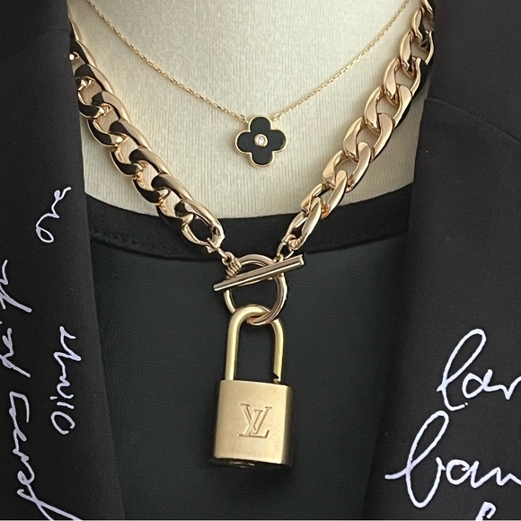 Louis Vuitton Lock - Authentic #303 (no key) includes 2 Necklaces - Picture 1 of 15